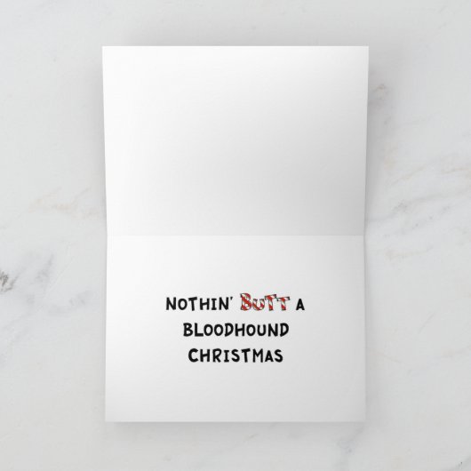 Niets anders dan een bloedhond Kerstmis Feestdagen Kaart (Binnen)