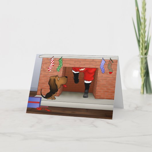 Niets anders dan een bloedhond Kerstmis Feestdagen Kaart (Voorkant)