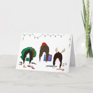 Niets anders dan een Boston Terrier Kerstmis Feestdagen Kaart