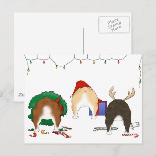 Niets anders dan een Bulldog Kerstmis Feestdagenkaart (Voorkant / Achterkant)