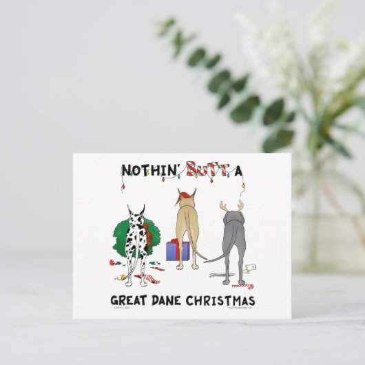 Niets anders dan een Deen Kerstmis Feestdagenkaart (Staand voorkant)