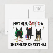 Niets anders dan een Duitse herder Kerstmis Feestdagenkaart (Voorkant / Achterkant)