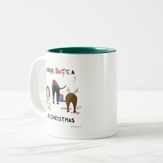 Niets anders dan een kerstlab tweekleurige koffiemok (Voorkant links)