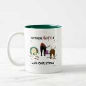 Niets anders dan een kerstlab tweekleurige koffiemok (Links)