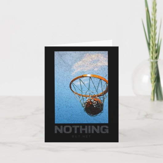 Niets anders dan een minimalistische basketbalhoep kaart (Voorkant)