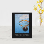 Niets anders dan een minimalistische basketbalhoep kaart (Gele Bloem)