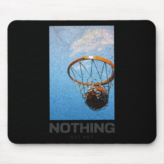 Niets anders dan een minimalistische basketbalhoep muismat (Voorkant)