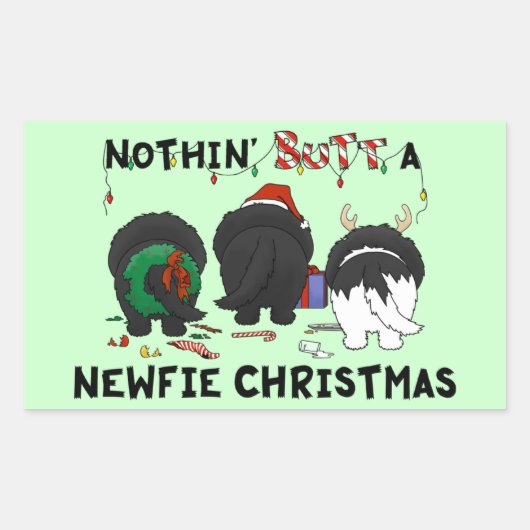 Niets anders dan een nieuwe kerst rechthoekige sticker (Voorkant)