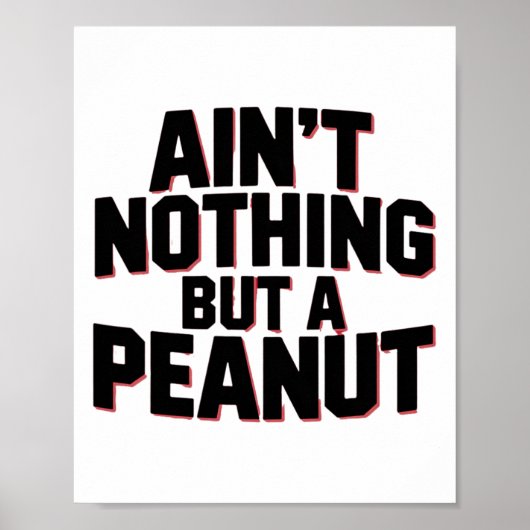 Niets anders dan een pinda -- Grappige clic bodybu Poster (Voorkant)