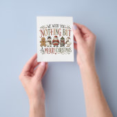 Niets anders dan een vrolijk kerstfeest flyer (Hand)