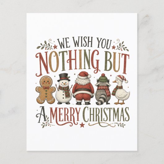 Niets anders dan een vrolijk kerstfeest flyer (Voorkant)