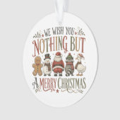 Niets anders dan een vrolijk kerstfeest ornament (voorkant)