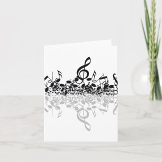 Niets anders dan Treble Black Muzieknoten Note Kaa Kaart