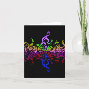Niets anders dan Treble Rainbow Music Note Kaart