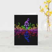 Niets anders dan Treble Rainbow Music Note Kaart (Gele Bloem)