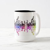 Niets anders dan Treble Rainbow Muzieknoten Mok (Voorkant rechts)