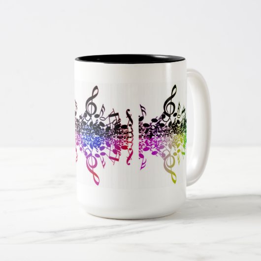 Niets anders dan Treble Rainbow Muzieknoten Mok (Voorkant rechts)