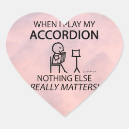 Niets anders doet accordion Heart Sticker