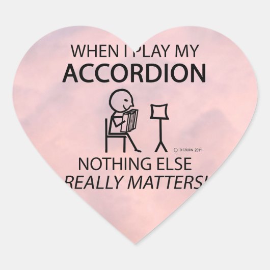 Niets anders doet accordion Heart Sticker (Voorkant)