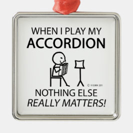 Niets anders doet accordion metalen ornament