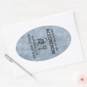 Niets anders doet accordion oval Sticker (Envelop)