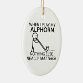 Niets anders Matters Alphorn Keramisch Ornament (Rechts)