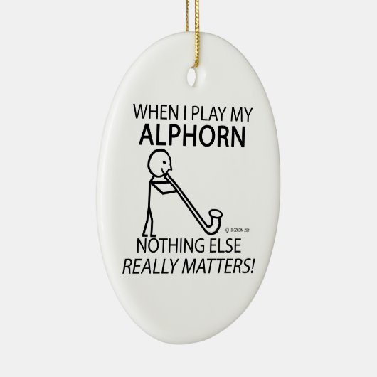 Niets anders Matters Alphorn Keramisch Ornament (Rechts)