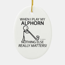 Niets anders Matters Alphorn Keramisch Ornament