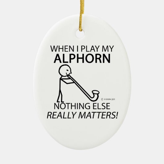 Niets anders Matters Alphorn Keramisch Ornament (Voorkant)