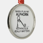 Niets anders Matters Alphorn Metalen Ornament (Rechts)