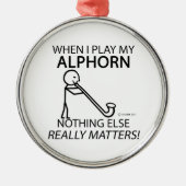 Niets anders Matters Alphorn Metalen Ornament (Voorkant)