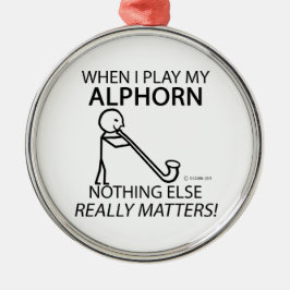 Niets anders Matters Alphorn Metalen Ornament