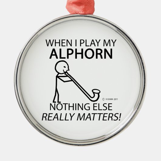 Niets anders Matters Alphorn Metalen Ornament (Voorkant)