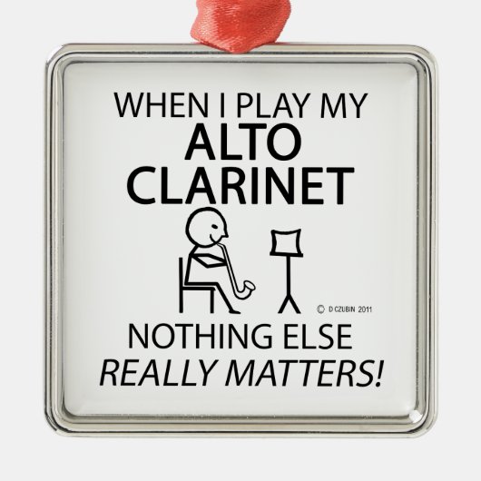 Niets anders telt Alto Clarinet Metalen Ornament (Voorkant)