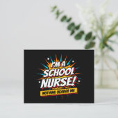 Niets beangstigt me school verpleegkundige waarder briefkaart (Staand voorkant)