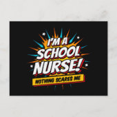 Niets beangstigt me school verpleegkundige waarder briefkaart (Voorkant)