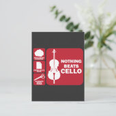 Niets beats Cello Rock Scissor Paper Musician Briefkaart (Staand voorkant)
