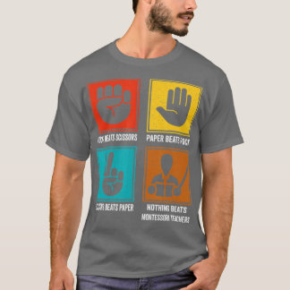 Niets beats Montessori leraren Montessori Educ T-shirt