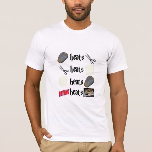 "Niets beats Sushi" Mannen T-Shirt (Voorkant)