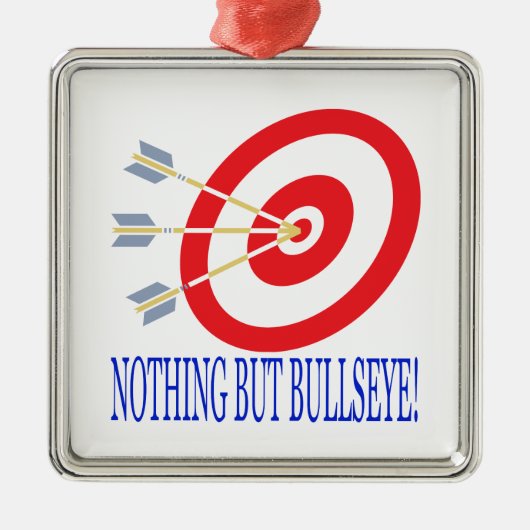 Niets behalve Bullseye Metalen Ornament (Voorkant)