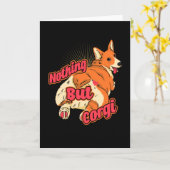 Niets behalve Corgi Dog Kaart (Gele Bloem)