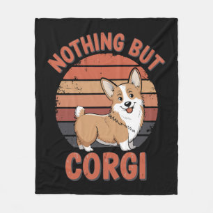 Niets behalve Corgi Fleece Deken