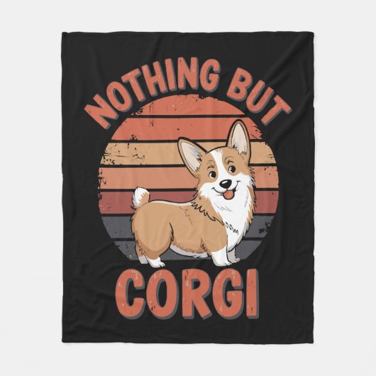 Niets behalve Corgi Fleece Deken (Voorkant)