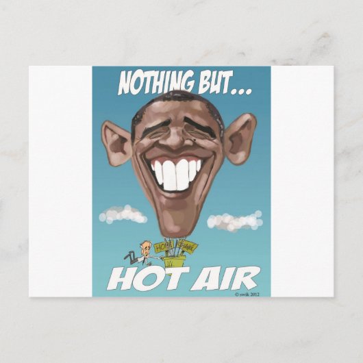 Niets behalve Hot Air Obama-ballon Briefkaart (Voorkant)