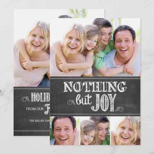 Niets behalve Joy Feestdagenkaart (Voorkant / Achterkant)