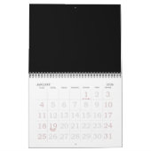 Niets behalve kleur - alles zwart - alleen zwart kalender (Jan 2026)