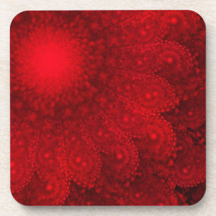 Niets behalve Red Floral Onderzetter