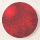 Niets behalve Red Floral Zandsteen Onderzetter (Voorkant)