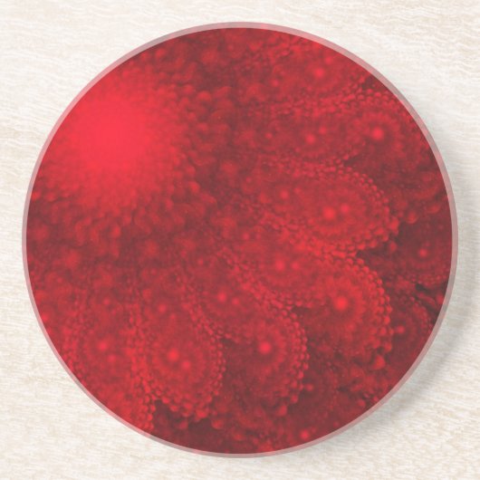 Niets behalve Red Floral Zandsteen Onderzetter (Voorkant)