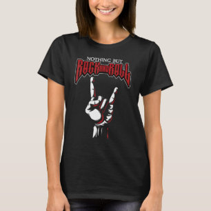 Niets behalve Rock en Roll I Retro Rock Symbol I R T-shirt